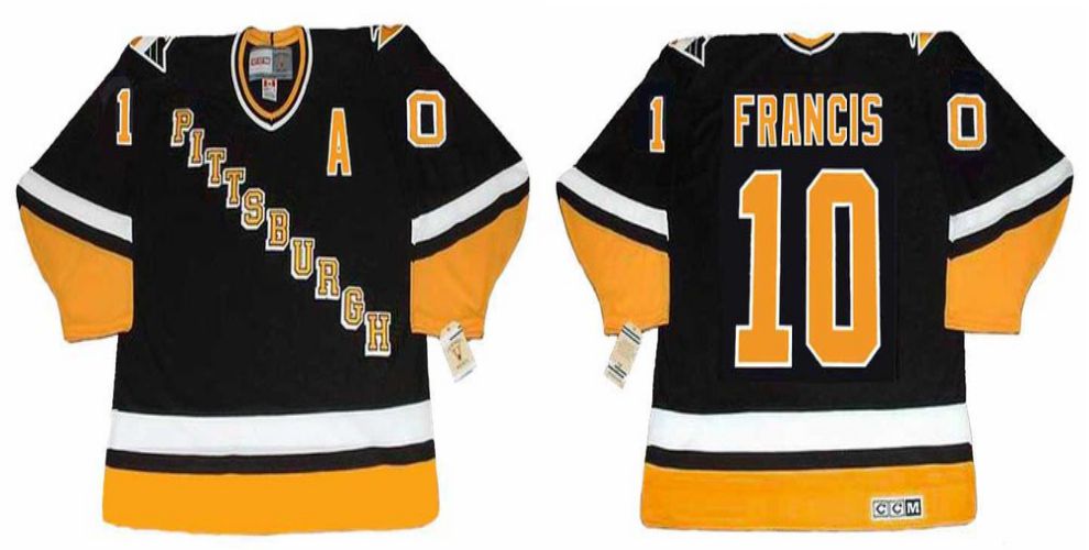 2019 Men Pittsburgh Penguins 10 Francis Black CCM NHL jerseys1